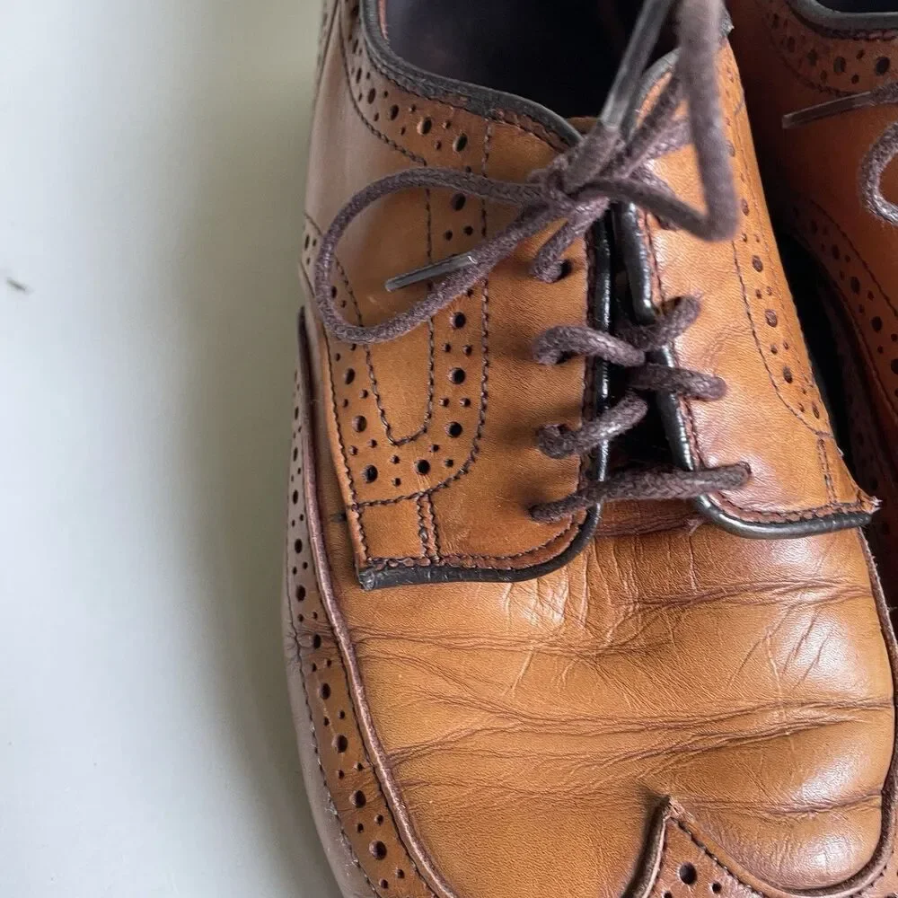 Allen Edmonds 8 D‎ McAllister Wingtip Oxford Dress Shoes Walnut Brown Leather